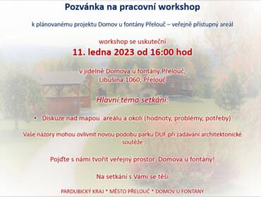 Pozvánka na pracovní workshop