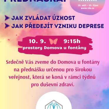 Jak zvládat úzkost – pozvánka na přednášku